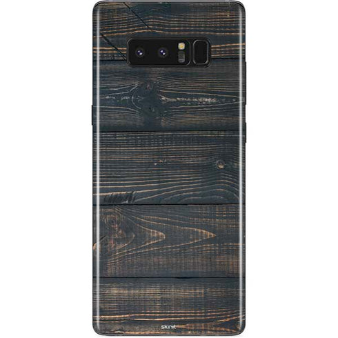 Black Painted Wood Galaxy Note 8 Skin