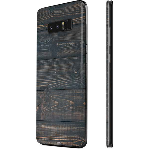 Black Painted Wood Galaxy Note 8 Skin