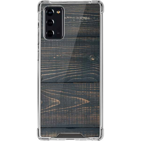 Black Painted Wood Galaxy Note20 5G Clear Case