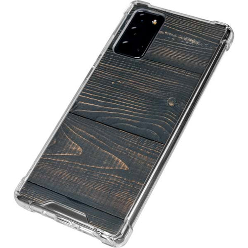 Black Painted Wood Galaxy Note20 5G Clear Case