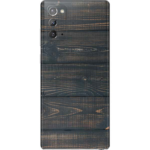Black Painted Wood Galaxy Note20 5G Skin