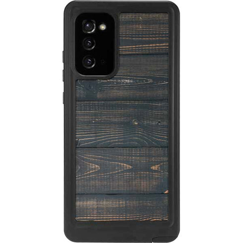 Black Painted Wood Galaxy Note20 5G Waterproof Case