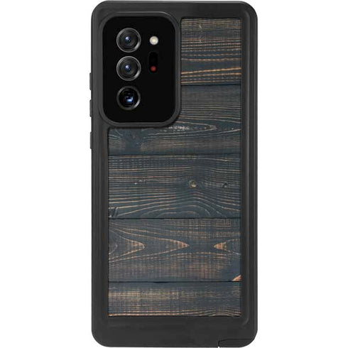 Black Painted Wood Galaxy Note20 Ultra 5G Waterproof Case