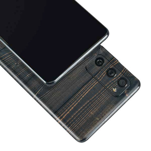 Black Painted Wood Galaxy S20 Fan Edition Skin