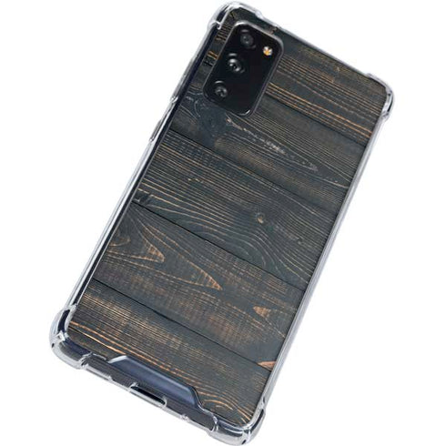 Black Painted Wood Galaxy S20 FE Clear Case