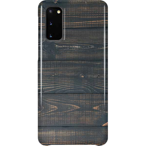 Black Painted Wood Galaxy S20 Lite Case
