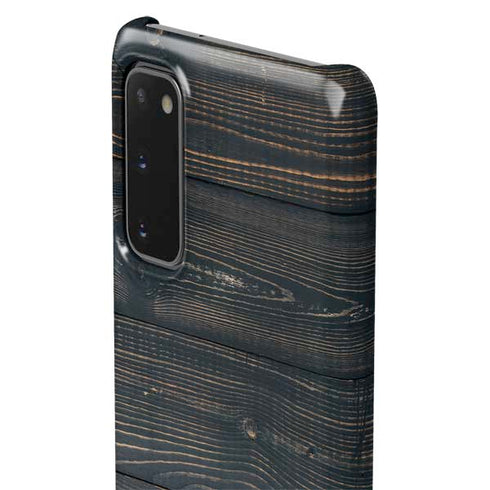 Black Painted Wood Galaxy S20 Lite Case
