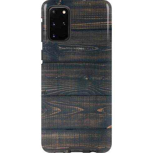 Black Painted Wood Galaxy S20 Plus Pro Case