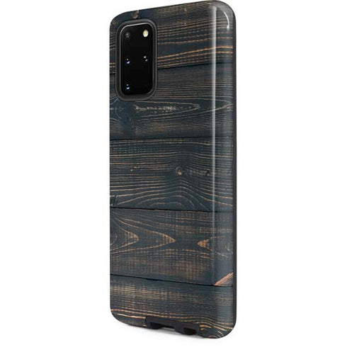 Black Painted Wood Galaxy S20 Plus Pro Case