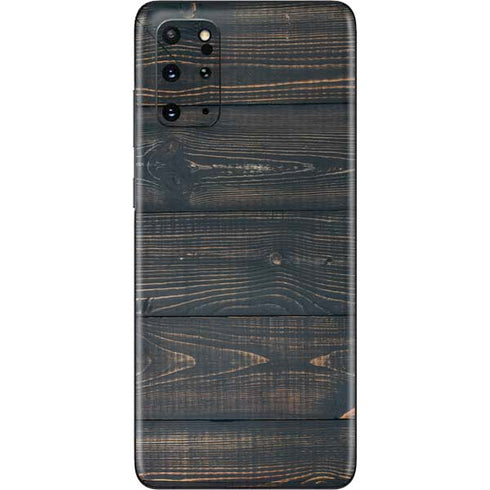 Black Painted Wood Galaxy S20 Plus Skin