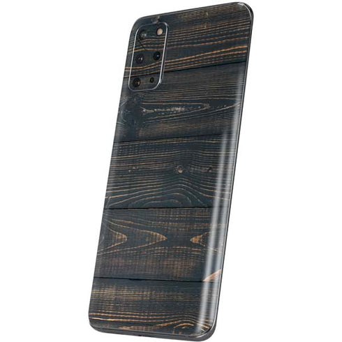 Black Painted Wood Galaxy S20 Plus Skin