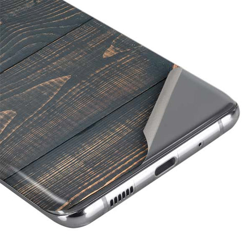 Black Painted Wood Galaxy S20 Plus Skin