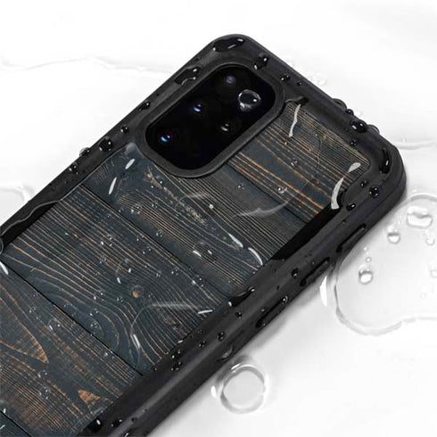 Black Painted Wood Galaxy S20 Plus Waterproof Case