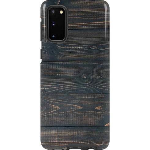 Black Painted Wood Galaxy S20 Pro Case