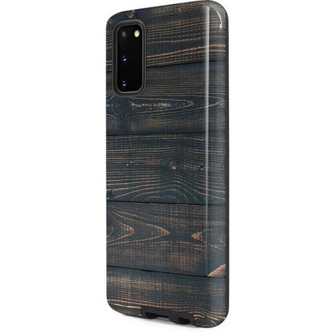 Black Painted Wood Galaxy S20 Pro Case