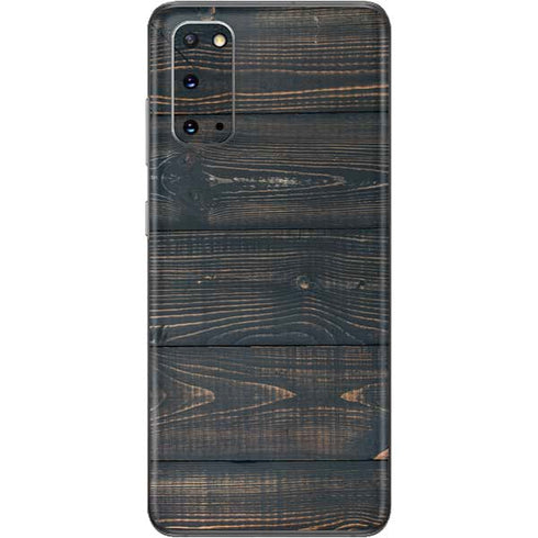 Black Painted Wood Galaxy S20 Skin