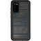 Black Painted Wood Galaxy S20 Waterproof Case