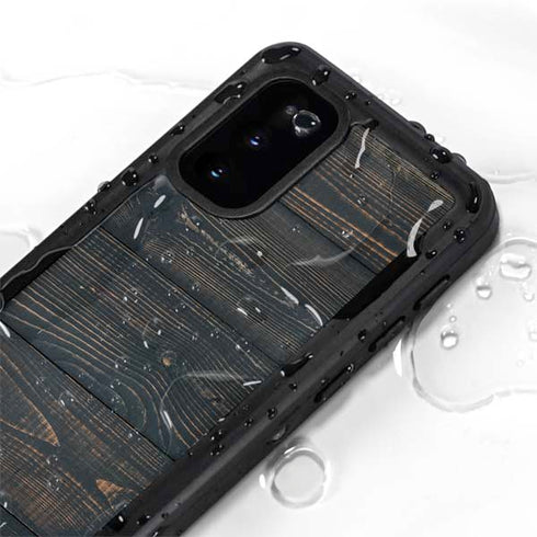 Black Painted Wood Galaxy S20 Waterproof Case