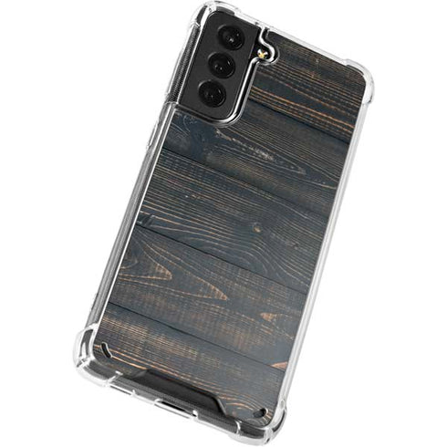 Black Painted Wood Galaxy S21 5G Clear Case