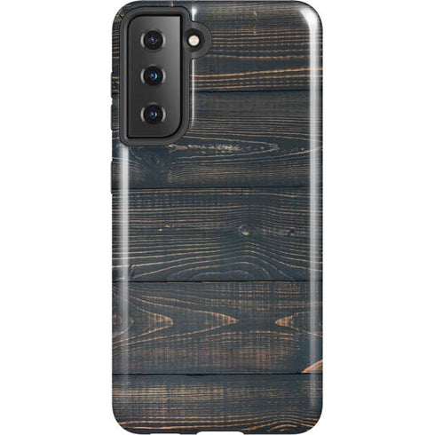 Black Painted Wood Galaxy S21 5G Pro Case
