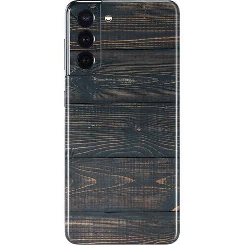 Black Painted Wood Galaxy S21 5G Skin