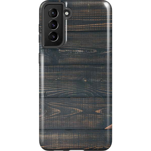 Black Painted Wood Galaxy S21 Plus 5G Pro Case