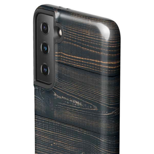Black Painted Wood Galaxy S21 Plus 5G Pro Case
