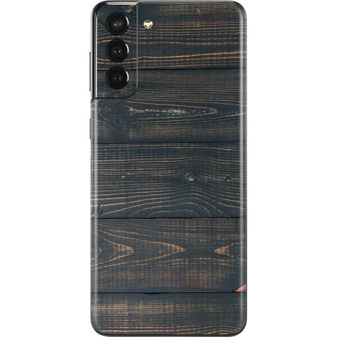 Black Painted Wood Galaxy S21 Plus 5G Skin