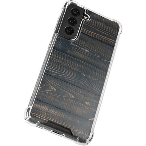 Black Painted Wood Galaxy S22 Clear Case