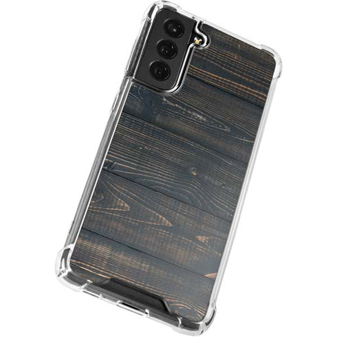 Black Painted Wood Galaxy S22 Plus Clear Case