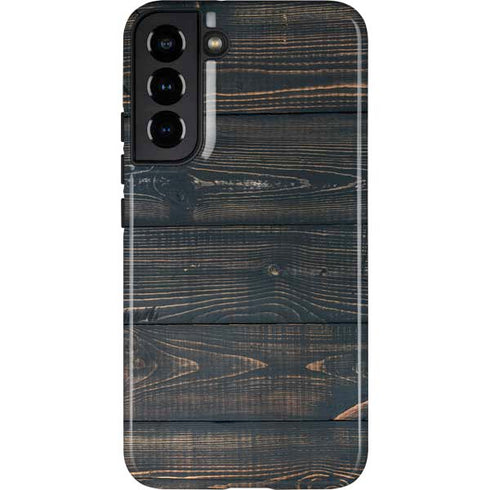 Black Painted Wood Galaxy S22 Plus Pro Case