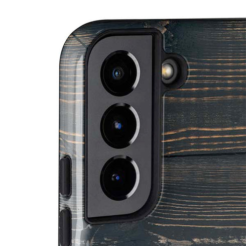 Black Painted Wood Galaxy S22 Plus Pro Case