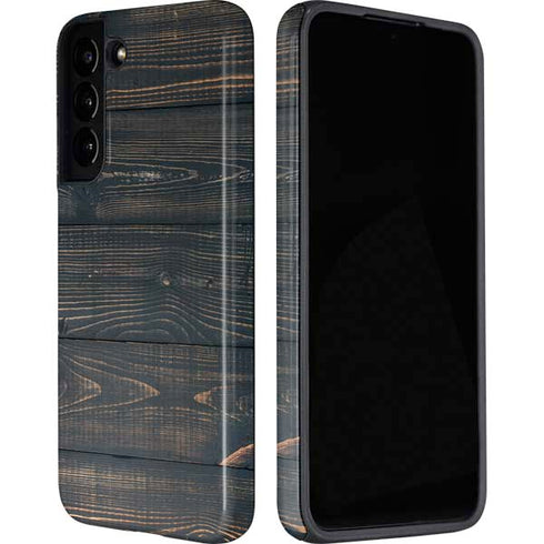 Black Painted Wood Galaxy S22 Plus Pro Case