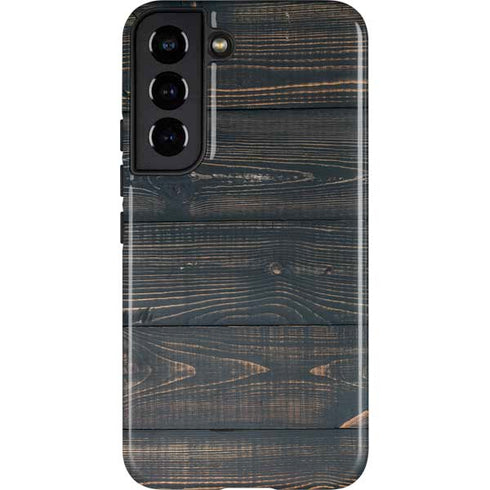 Black Painted Wood Galaxy S22 Pro Case