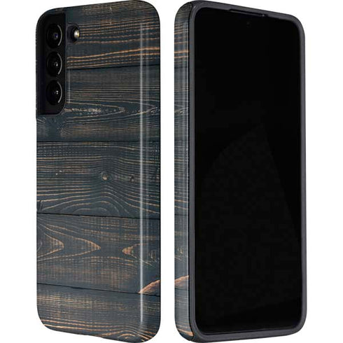 Black Painted Wood Galaxy S22 Pro Case