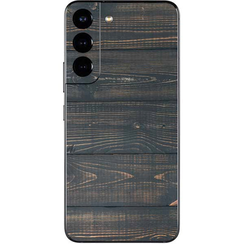 Black Painted Wood Galaxy S22 Skin