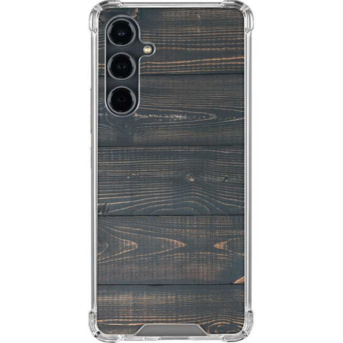 Black Painted Wood Galaxy S23 FE Clear Case