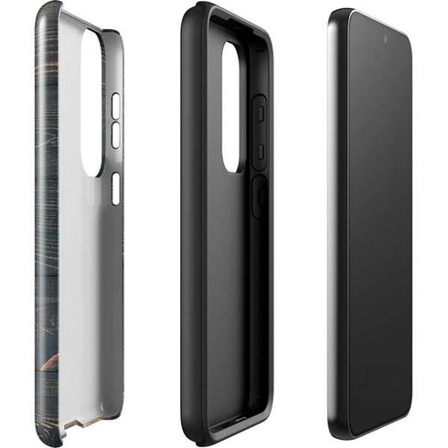 Black Painted Wood Galaxy S23 Plus Pro Case