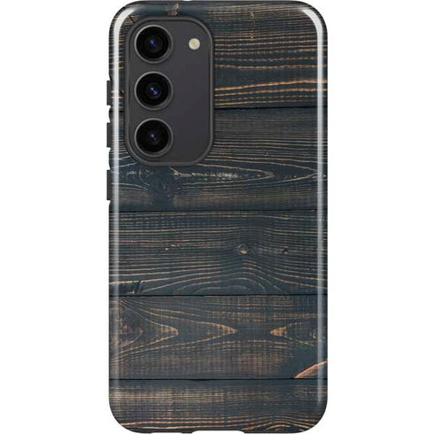 Black Painted Wood Galaxy S23 Pro Case