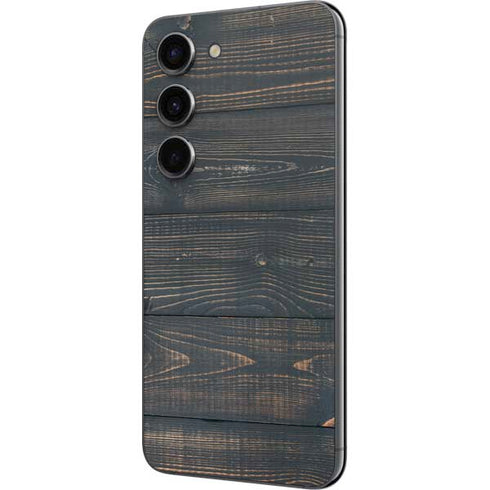 Black Painted Wood Galaxy S23 Skin