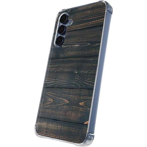 Black Painted Wood Galaxy S24 Clear Case