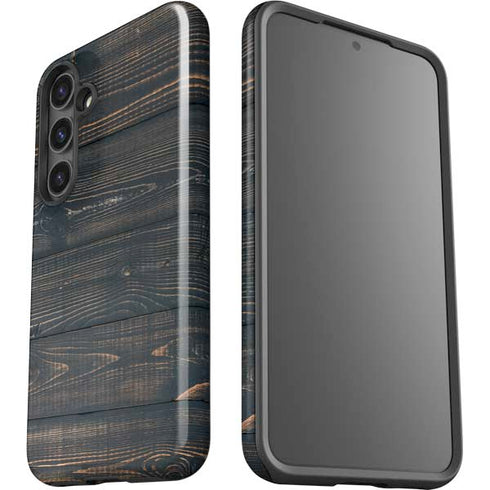 Black Painted Wood Galaxy S24 Impact Case