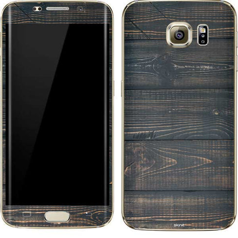 Black Painted Wood Galaxy S7 Edge Skin