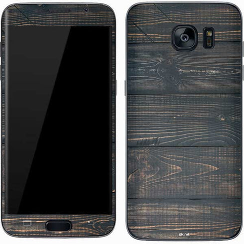Black Painted Wood Galaxy S7 Skin