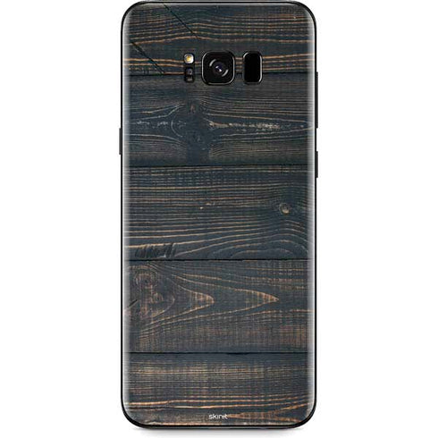 Black Painted Wood Galaxy S8 Plus Skin