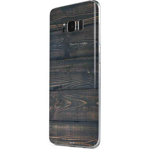 Black Painted Wood Galaxy S8 Skin