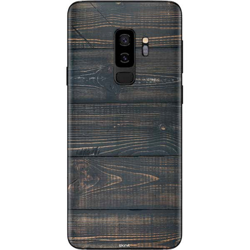 Black Painted Wood Galaxy S9 Plus Skin