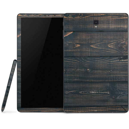 Black Painted Wood Samsung Galaxy Tab Skin