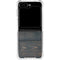 Black Painted Wood Galaxy Z Flip5 5G Clear Case
