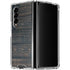 Black Painted Wood Galaxy Z Fold4 5G Clear Case